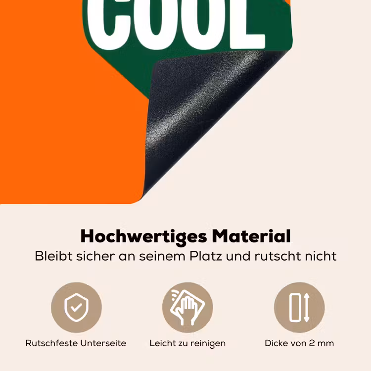 Cool - Oranje - Groen Inductie beschemer met haakjes klein -ky-onderkant-de