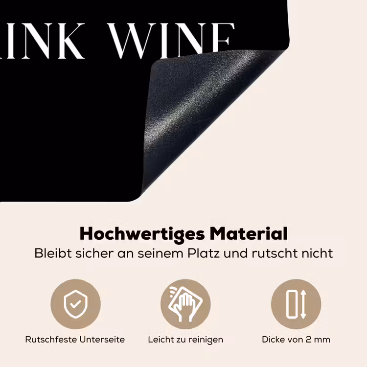 2-in-1 Herdabdeckplatte & Spritzschutz - Kulinarische Ernennung - Culinaire Afspraak Inductie beschemer met haakjes klein