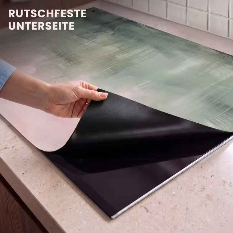 Kunst - Abstract - Modern - Groen - Roze Inductie beschemer met haakjes klein -ky-onderkant-de