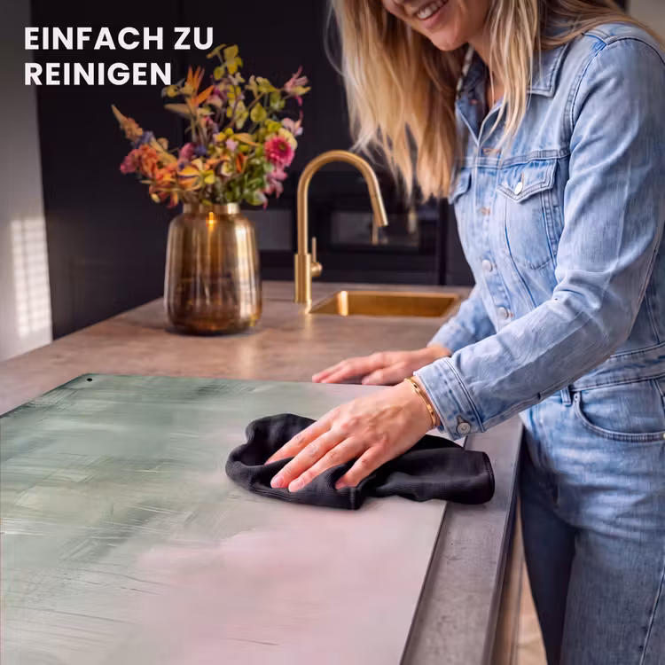 Kunst - Abstract - Modern - Groen - Roze Inductie beschemer met haakjes klein -ky-schoon-de