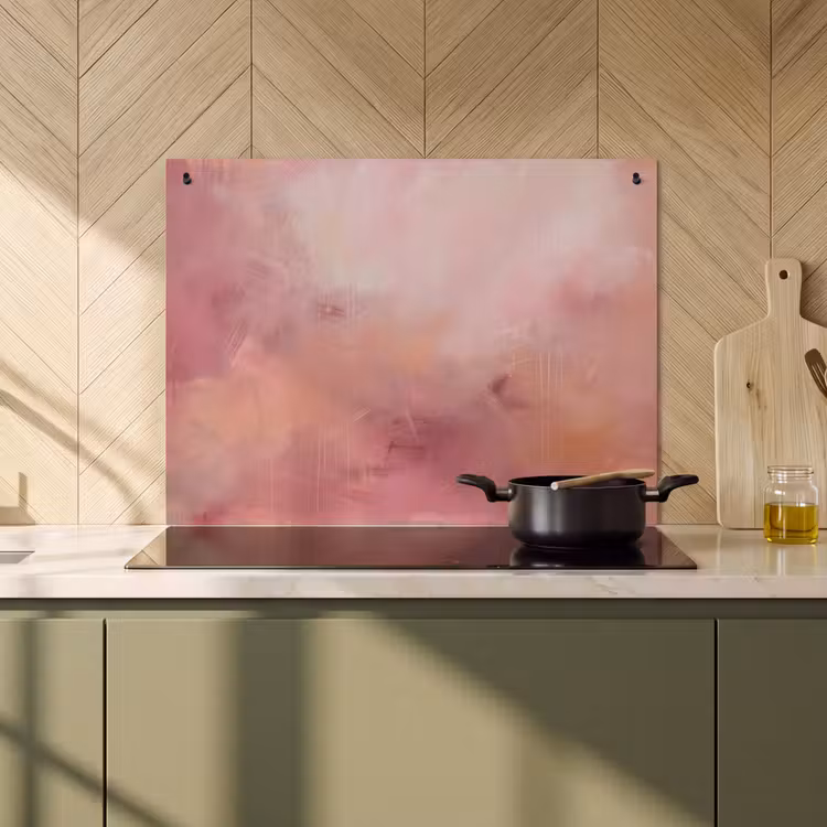 Kunst - Vloeiend - Pastel - Abstract Inductie beschemer met haakjes klein -sfeer2