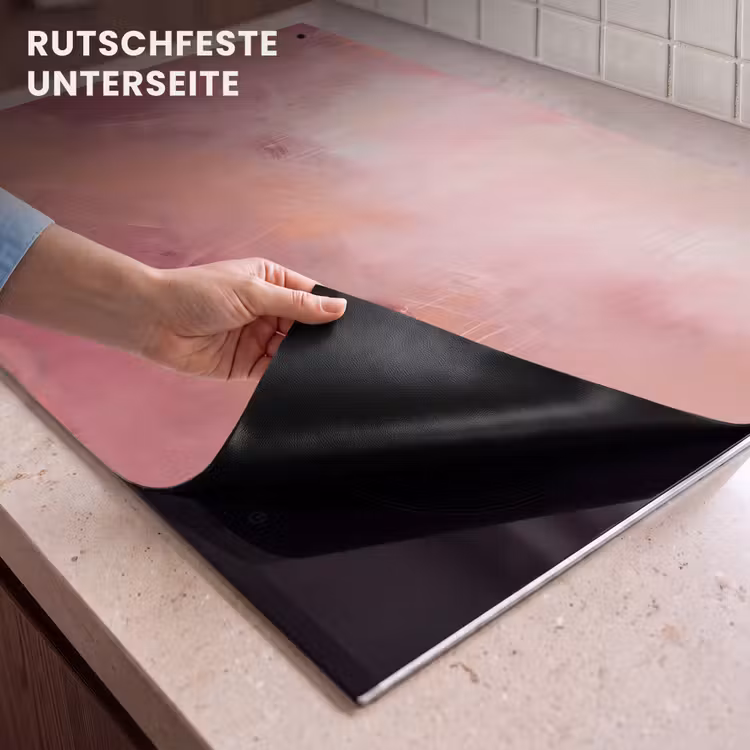 Kunst - Vloeiend - Pastel - Abstract Inductie beschemer met haakjes klein -ky-onderkant-de