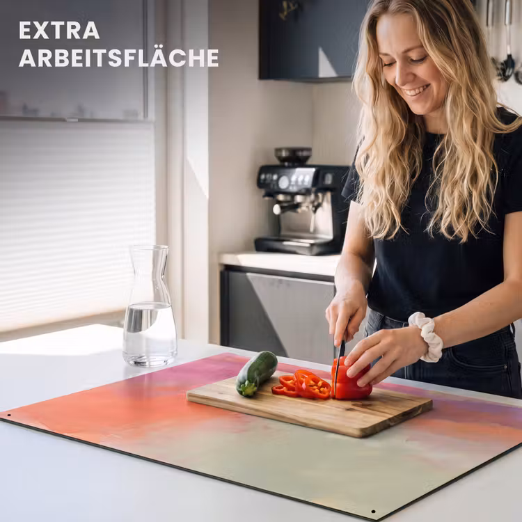 Kunst - Vloeiend - Overgangen - Oranje Inductie beschemer met haakjes klein -ky-usp-de