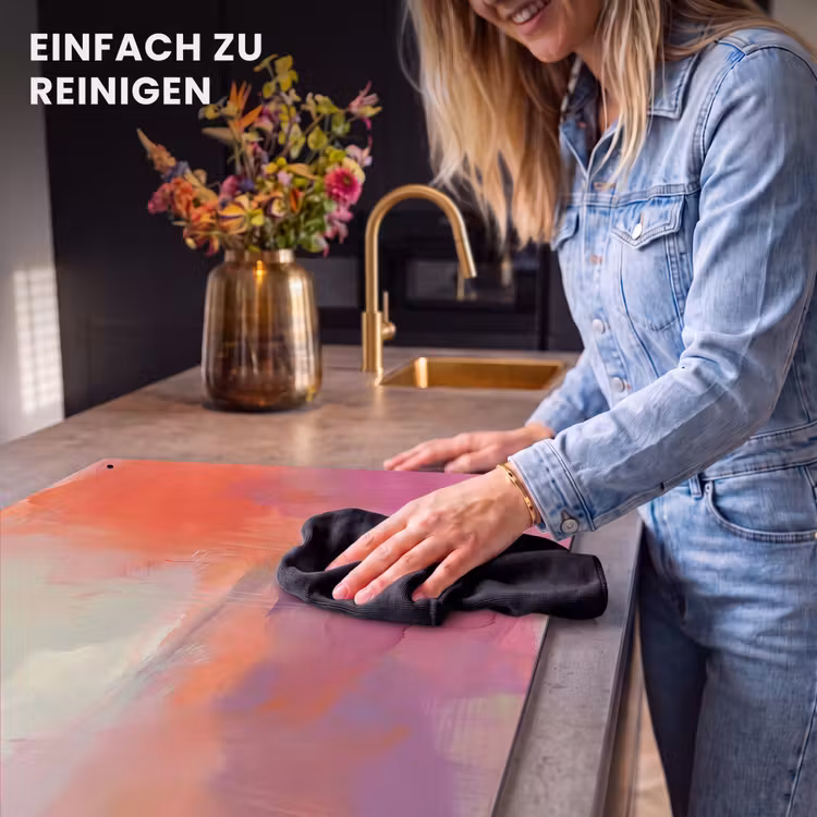Kunst - Vloeiend - Overgangen - Oranje Inductie beschemer met haakjes klein -ky-schoon-de