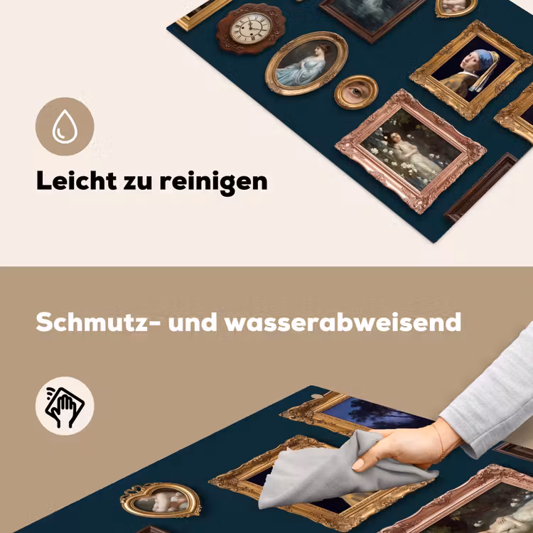 Kunst - Schilderijen - Decoratie - Klassiek - Groen Inductie beschemer met haakjes klein -ky-schoon-de