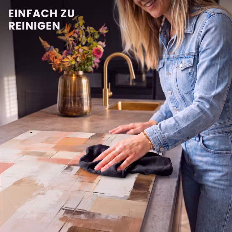 2-in-1 Herdabdeckplatte & Spritzschutz - Kunst - Rosa - Abstrakt - Kunst - Roze - Abstract Inductie beschemer met haakjes klein
