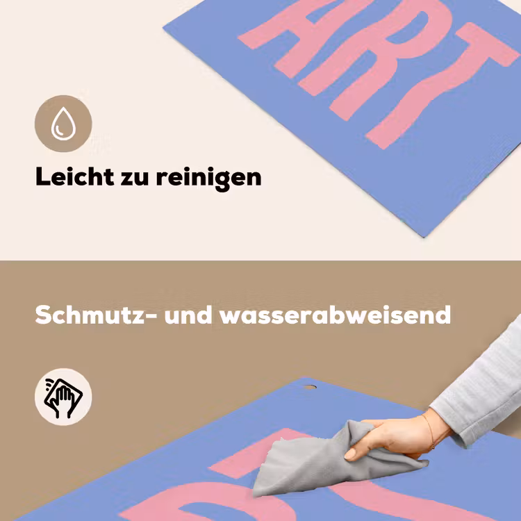 Art - Roze - Blauw Inductie beschemer met haakjes klein -ky-schoon-de