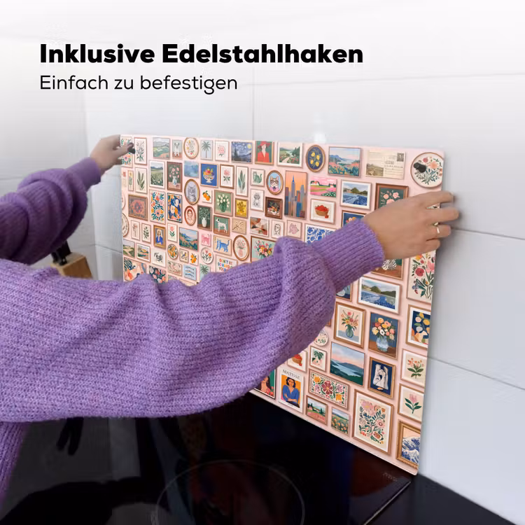 Kunst - Collectie - Decoratie - Modern - Kleurrijk Inductie beschemer met haakjes klein -ky-ophangen-de