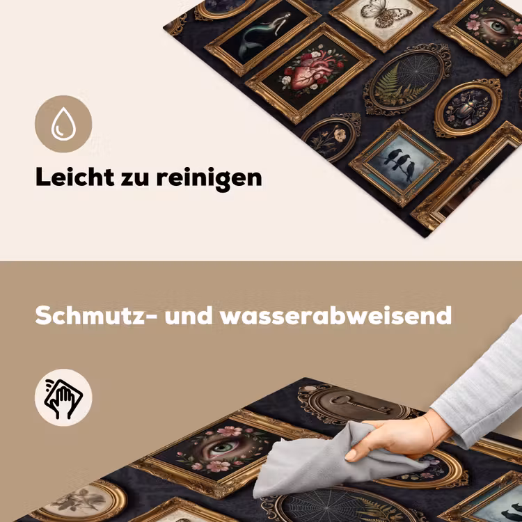 Kunst - Collectie - Vintage - Klassiek - Donker Inductie beschemer met haakjes klein -ky-schoon-de