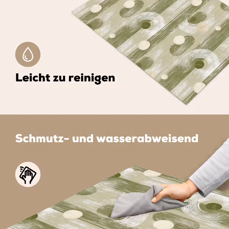 Artistiek - Modern - Groen Inductie beschemer met haakjes klein 777 -ky-schoon-de