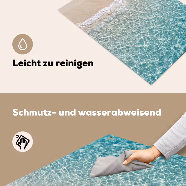 Kust - Zand - Blauw Inductie beschemer met haakjes klein -ky-schoon-de