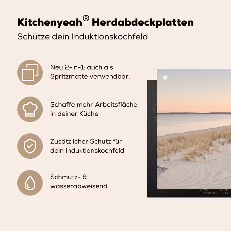 Kustlijn - Horizon - Hek Inductie beschemer met haakjes klein -ky-usp-de