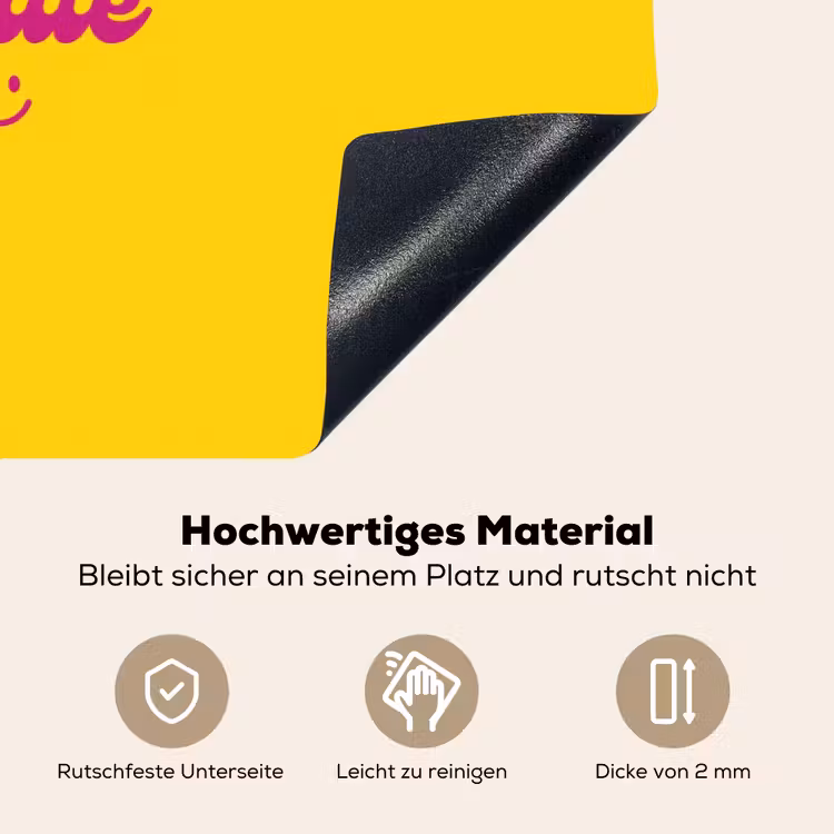 Smile - Geel - Roze Inductie beschemer met haakjes klein -ky-onderkant-de