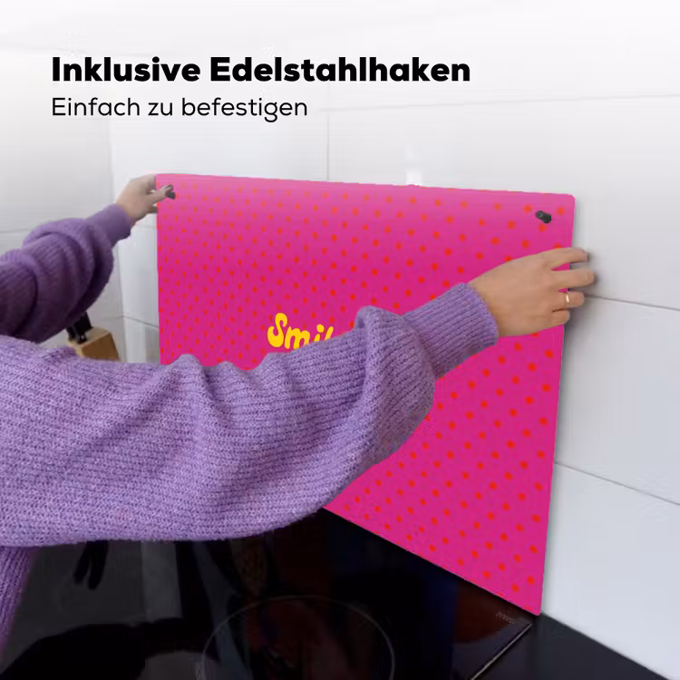 Smile - Stippen - Geel - Smiley - Roze Inductie beschemer met haakjes klein -ky-ophangen-de