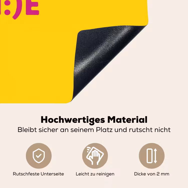 Smile - Roze - Geel Inductie beschemer met haakjes klein -ky-onderkant-de