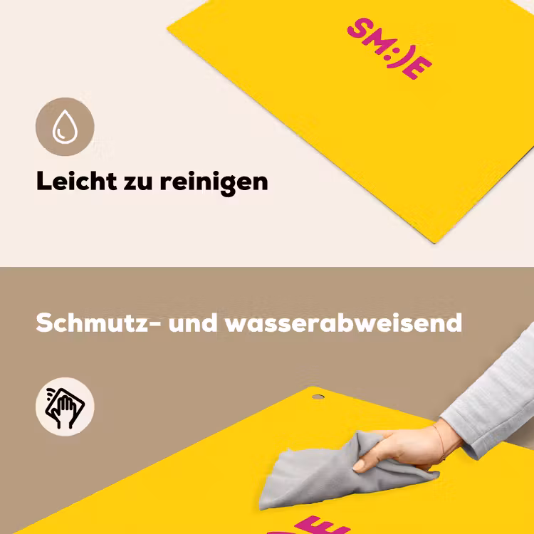 Smile - Roze - Geel Inductie beschemer met haakjes klein -ky-schoon-de