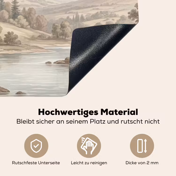 Landhuis - Rivier - Vee Inductie beschemer met haakjes klein -ky-onderkant-de