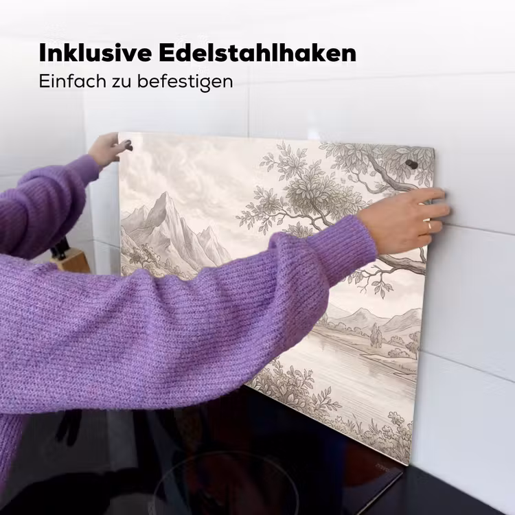 Landschap - Bergen - Meer - Natuur Inductie beschemer met haakjes klein -ky-ophangen-de