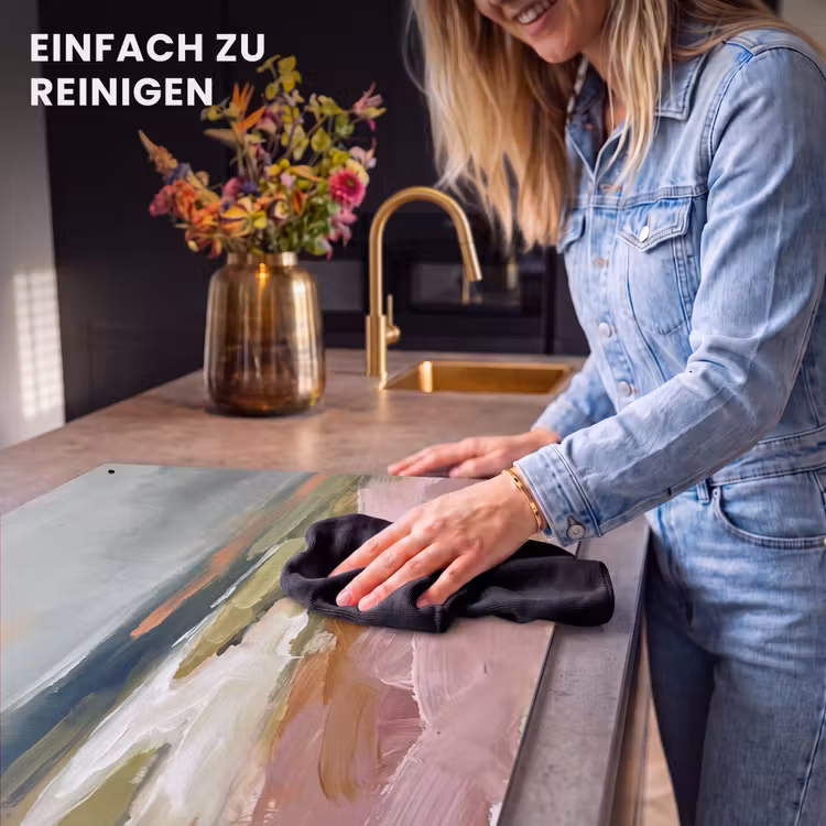 Landschap - Rivier - Abstract - Roze - Groen Inductie beschemer met haakjes klein -ky-schoon-de