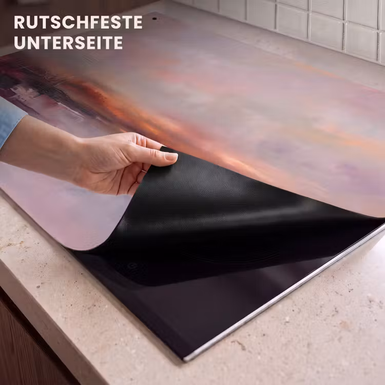 Landschap - Zonsondergang - Abstract - Modern - Roze Inductie beschemer met haakjes klein -ky-onderkant-de