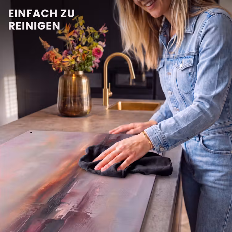 Landschap - Zonsondergang - Abstract - Modern - Roze Inductie beschemer met haakjes klein -ky-schoon-de