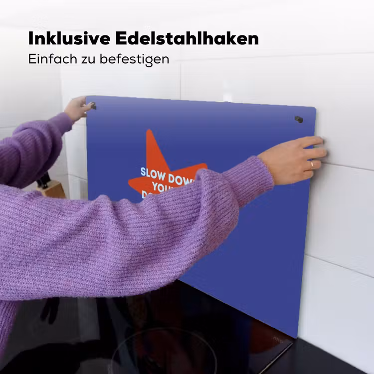 Slow down you're doing fine - Ster - Blauw Inductie beschemer met haakjes klein -ky-ophangen-de