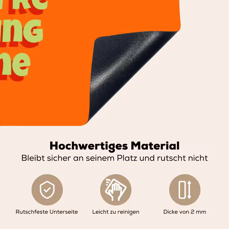 Slow down you're doing fine - Oranje - Simple Inductie beschemer met haakjes klein -ky-onderkant-de