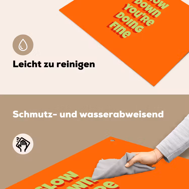 Slow down you're doing fine - Oranje - Simple Inductie beschemer met haakjes klein -ky-schoon-de