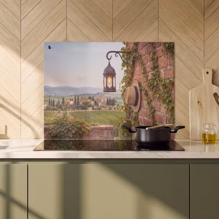 Lantaarn - Wijngaard - Landschap - Italiaans Inductie beschemer met haakjes klein -sfeer2