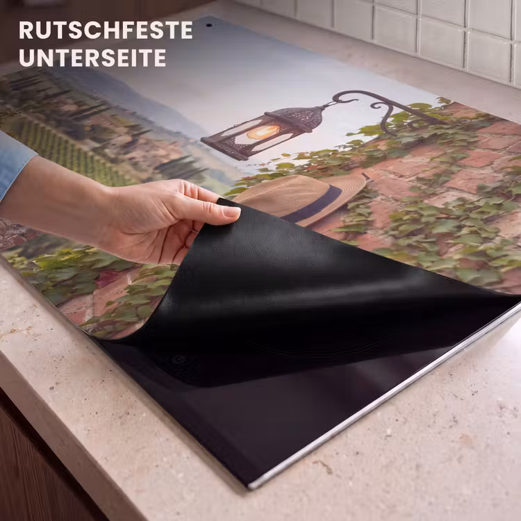 Lantaarn - Wijngaard - Landschap - Italiaans Inductie beschemer met haakjes klein -ky-onderkant-de