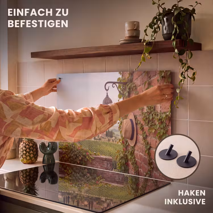 Lantaarn - Wijngaard - Landschap - Italiaans Inductie beschemer met haakjes klein -ky-ophangen-de