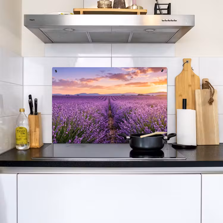 Lavendel - Veld - Natuur - Paars Inductie beschemer met haakjes klein -sfeer2