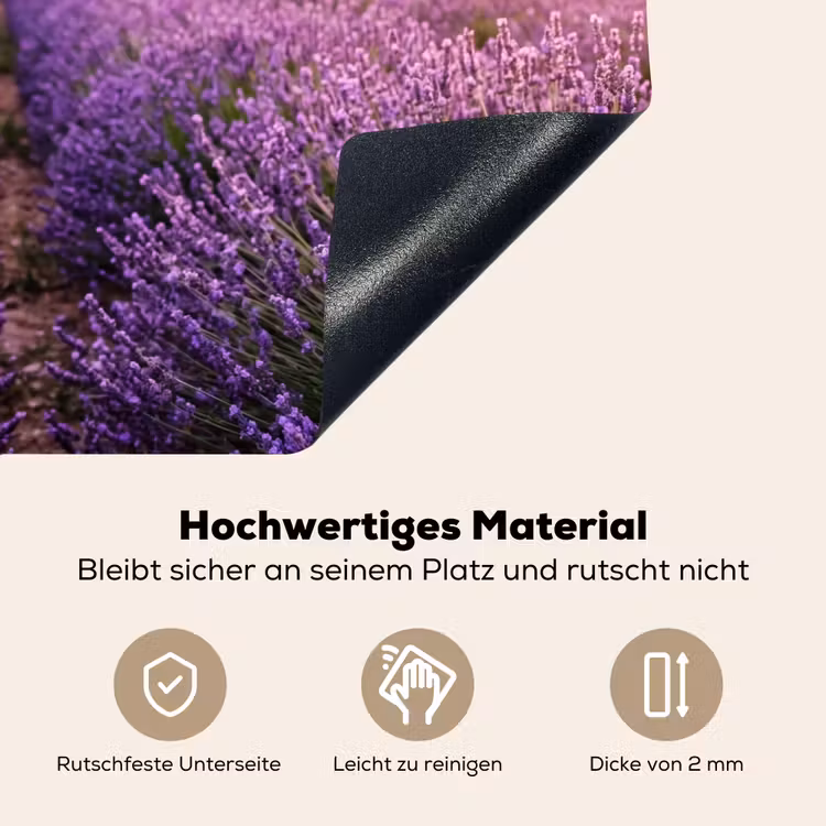 Lavendel - Veld - Natuur - Paars Inductie beschemer met haakjes klein -ky-onderkant-de