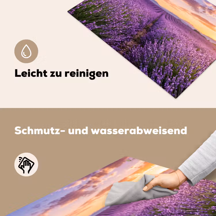Lavendel - Veld - Natuur - Paars Inductie beschemer met haakjes klein -ky-schoon-de
