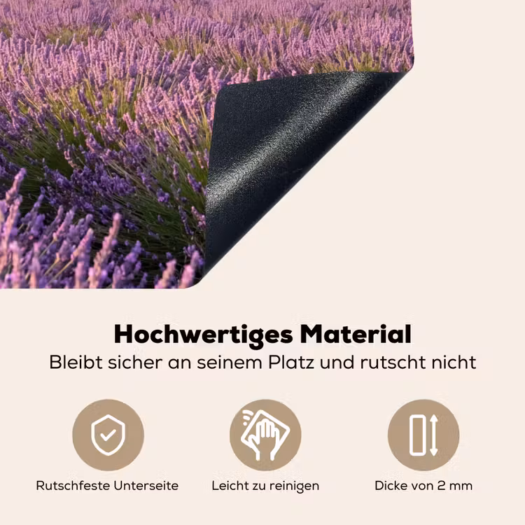 Lavendel - Landschap - Sereen - Paars Inductie beschemer met haakjes klein -ky-onderkant-de