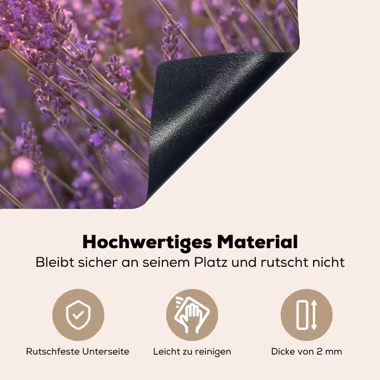Lavendel - Paars - Zonlicht Inductie beschemer met haakjes klein -ky-onderkant-de