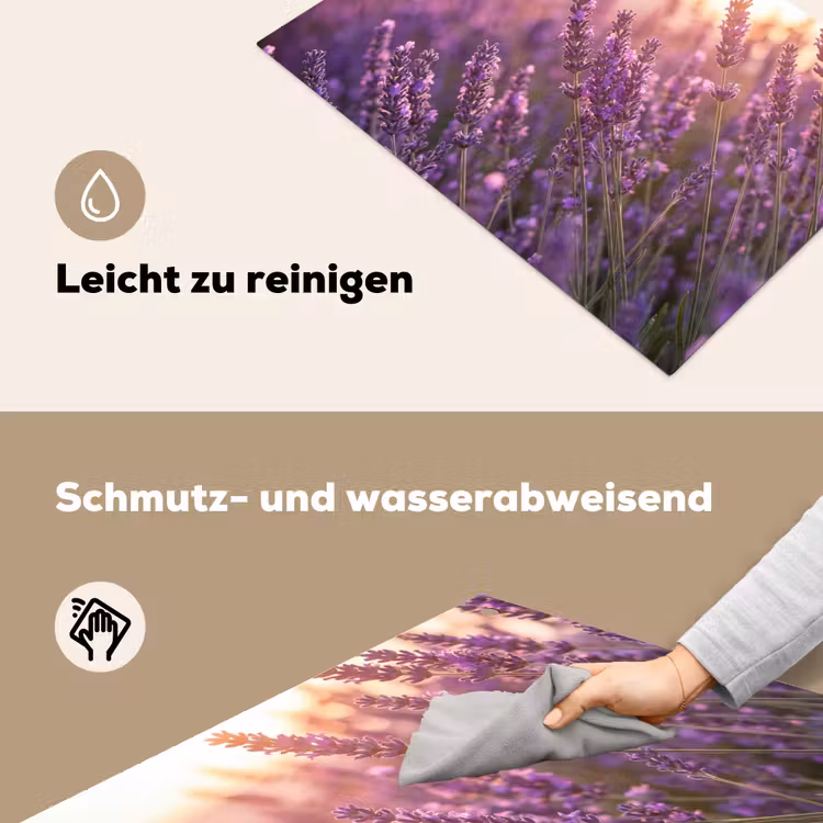 Lavendel - Paars - Zonlicht Inductie beschemer met haakjes klein -ky-schoon-de