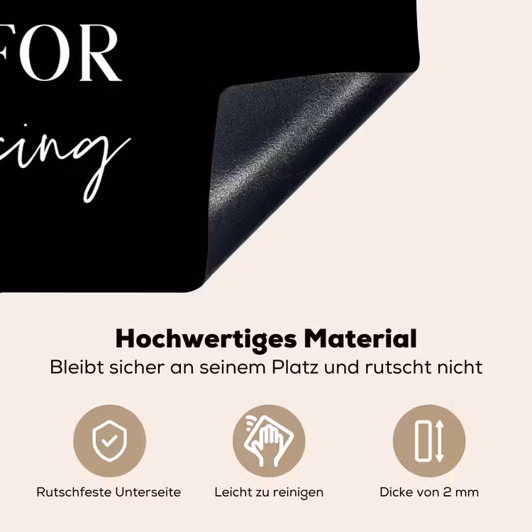 2-in-1 Herdabdeckplatte & Spritzschutz - Lebendige Küche - Levendige Keuken Inductie beschemer met haakjes klein