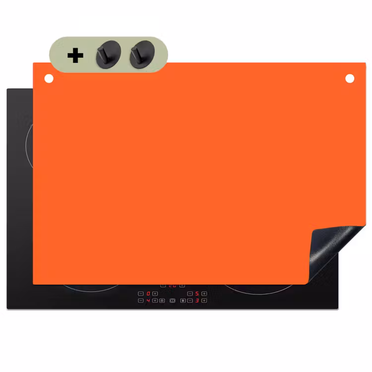 Vivid - Amber - Oranje Inductie beschemer met haakjes klein 777 -3d