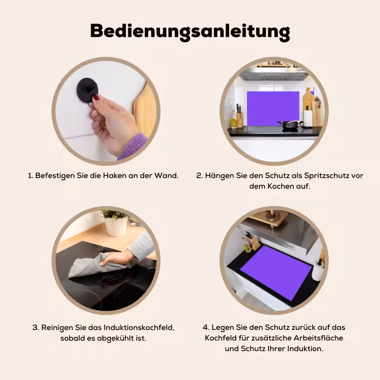 Vivid - Violet - Paars Inductie beschemer met haakjes klein 777 -ky-gebruik-de
