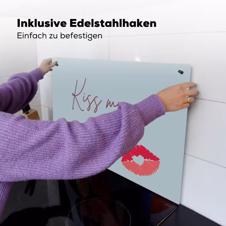 Kiss my ass - Lip - Blauw Inductie beschemer met haakjes klein -ky-ophangen-de