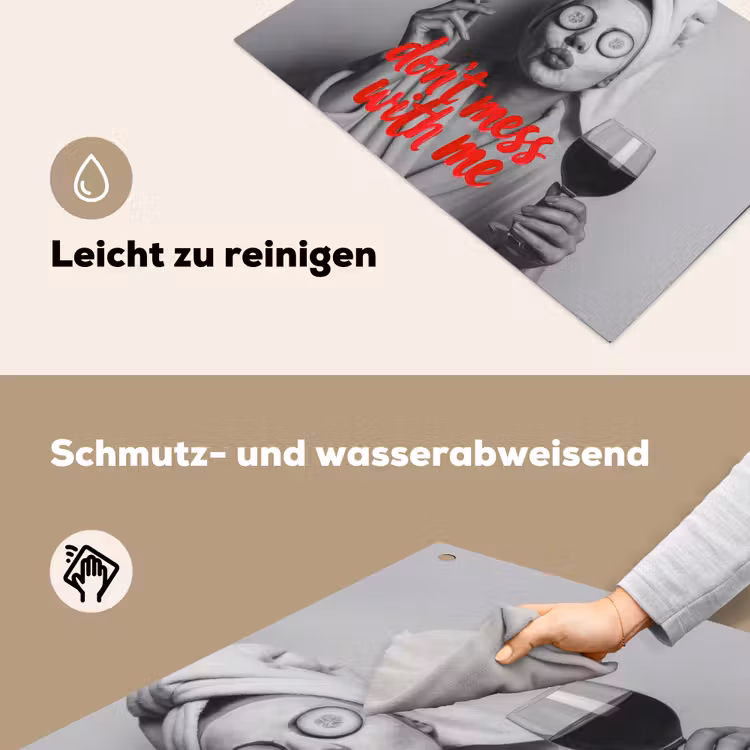 Don't mess with me - Wijn - Vrouw - Sigaret Inductie beschemer met haakjes klein -ky-schoon-de