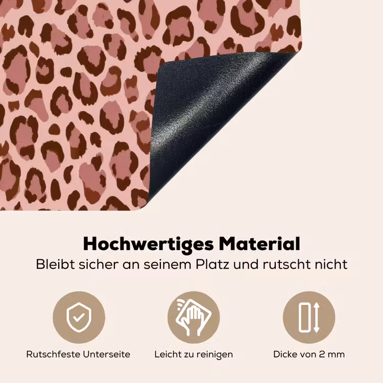 Luipaard - Patroon - Roze Inductie beschemer met haakjes klein 777 -ky-onderkant-de