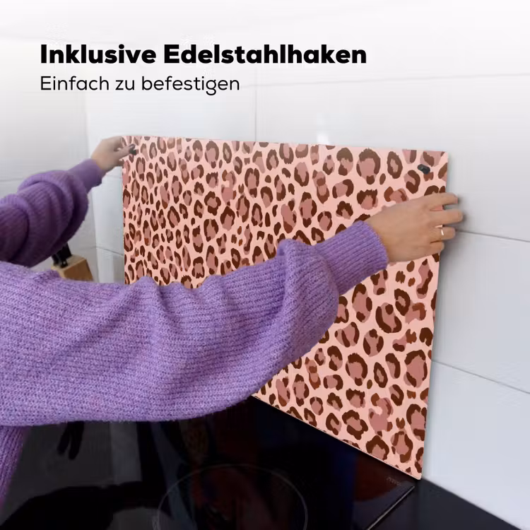 Luipaard - Patroon - Roze Inductie beschemer met haakjes klein 777 -ky-ophangen-de