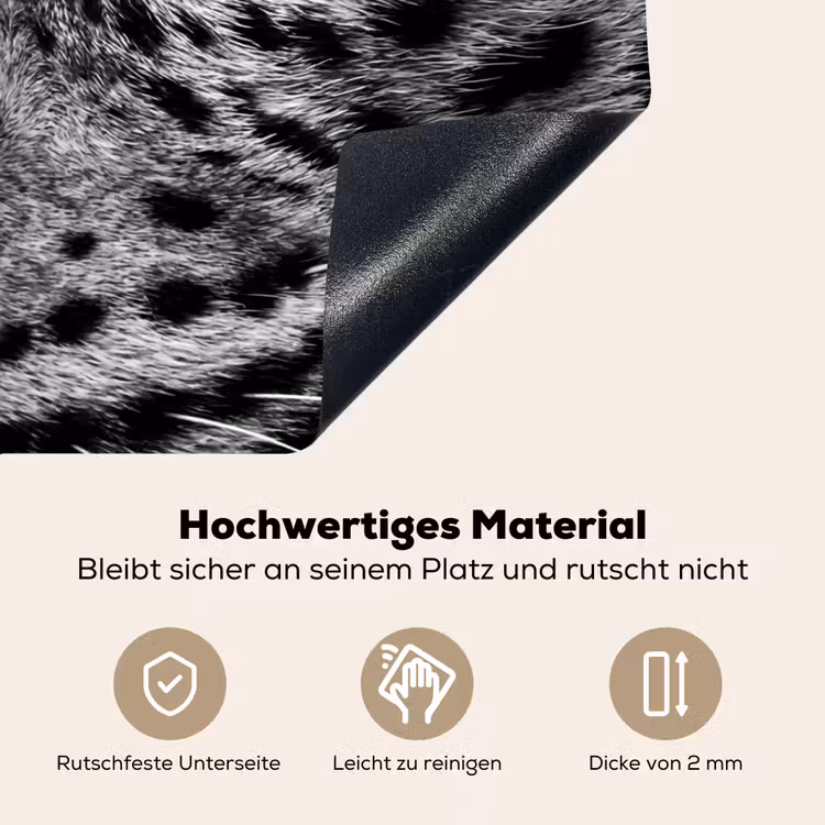 Luipaard - Zwart - Wit - Oog Inductie beschemer met haakjes klein -ky-onderkant-de