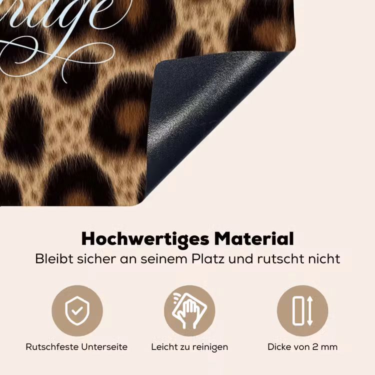 Luipaardprint - Bruin - Courage - Sierlijk Inductie beschemer met haakjes klein -ky-onderkant-de