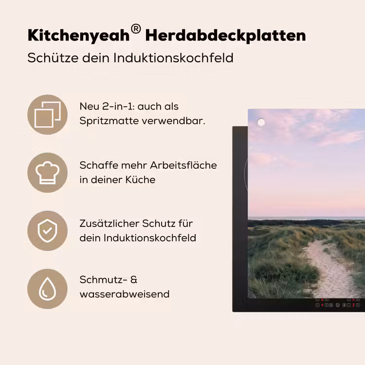 Vuurtoren - Duinlandschap - Zee Inductie beschemer met haakjes klein -ky-usp-de