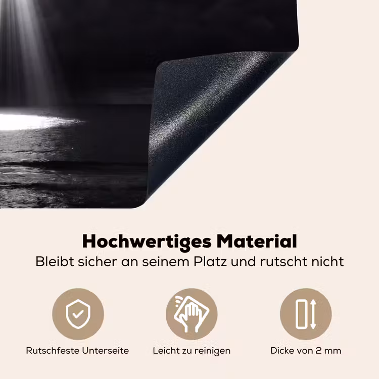 Licht - Wolken - Zee - Zwart-wit - Natuur Inductie beschemer met haakjes klein -ky-onderkant-de