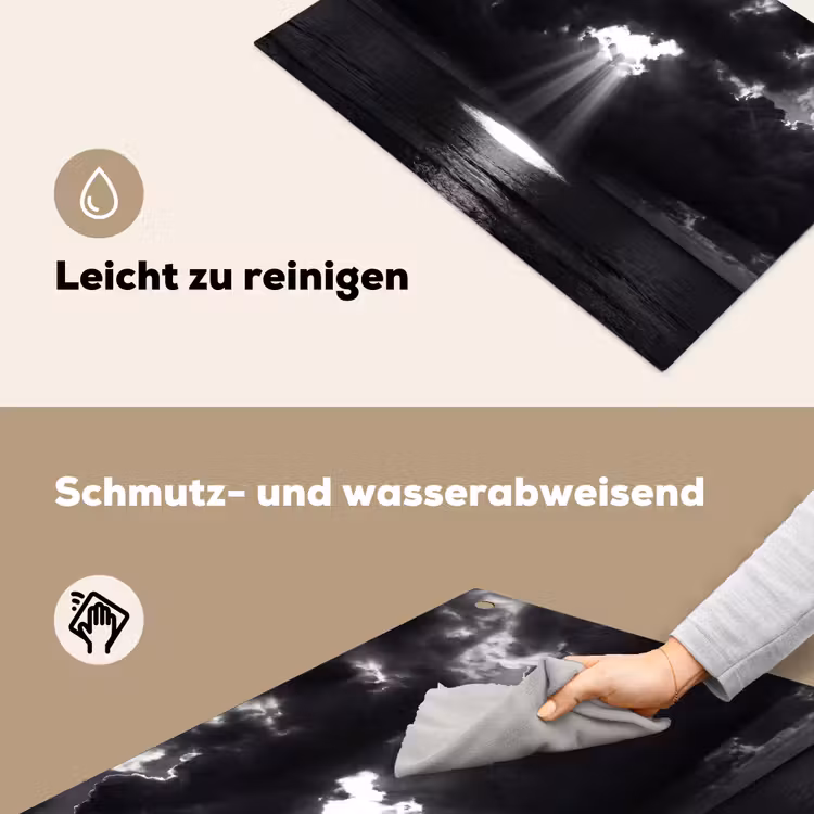 Licht - Wolken - Zee - Zwart-wit - Natuur Inductie beschemer met haakjes klein -ky-schoon-de
