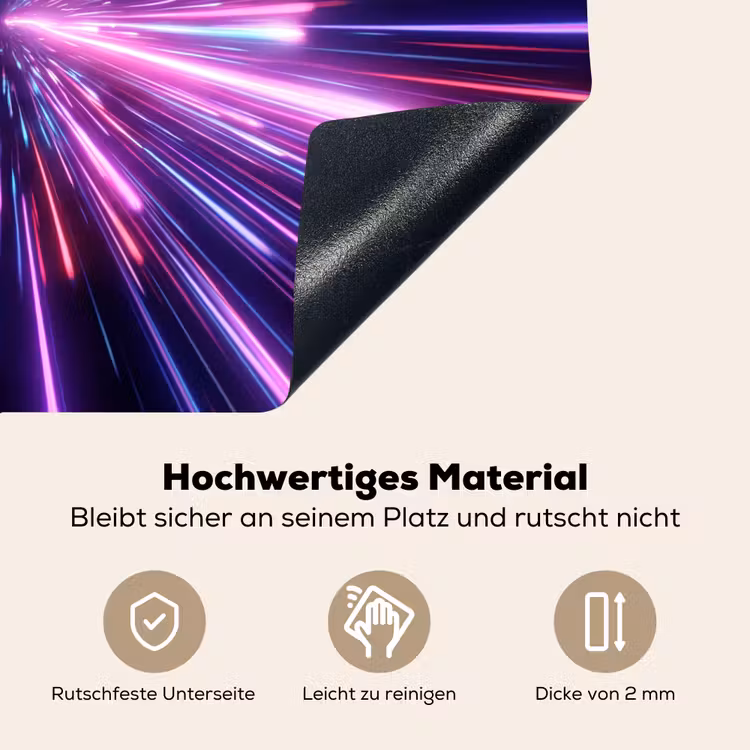 Lichtsnelheid - Ruimte - Roze - Paars Inductie beschemer met haakjes klein -ky-onderkant-de